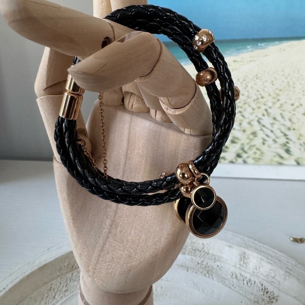 Folli Follie Black and Gold Bracelet - Picture 3 of 4